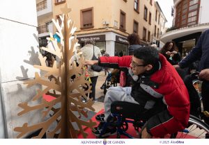 Gandia impulsa una ambientació nadalenca col·laborativa amb la instal·lació de 450 arbres i catifes al Centre Històric