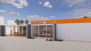 Así será la nueva oficina de turismo modular y autosuficiente de la playa de Les Arenes de València