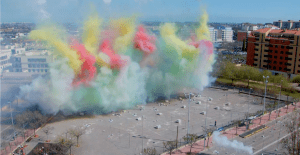 La Pirotecnia Valenciana hace temblar el Primer Molí en la primera mascletà de la Magdalena