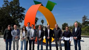 L’obra artística “Monument a la Taronja” protagonitza la renovació de la rotonda oest de Copal d´Algemesí